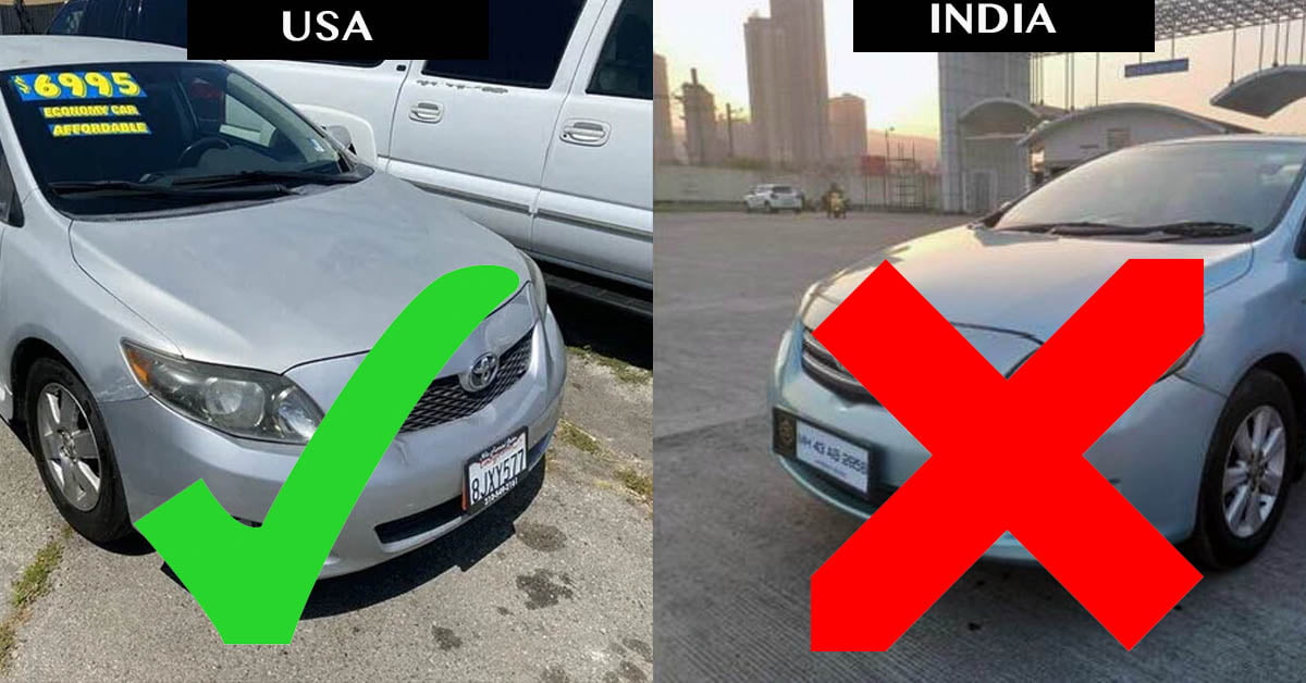 usa vs india toyota corolla