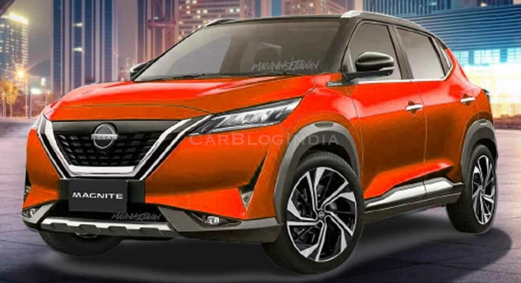 2022 nissan magnite facelift front three quarters