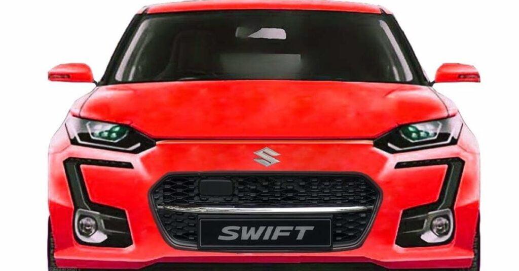 2024 maruti swift front red