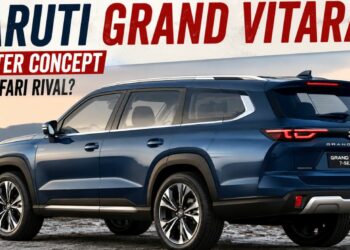 Maruti Grand Vitara 7 Seater Rear Three Quarters Rendering