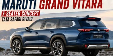 Maruti Grand Vitara 7 Seater Rear Three Quarters Rendering