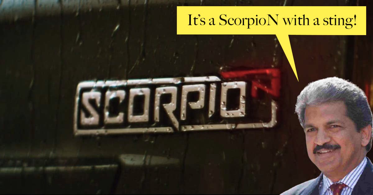 anand mahindra scorpion with sting