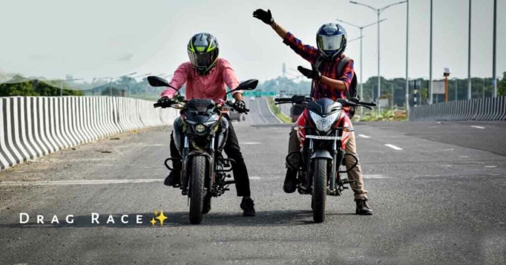 bajaj pulsar n160 vs ns160 drag race