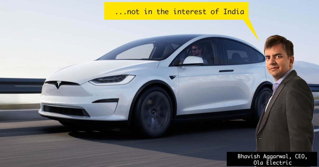 bhavish aggarwal on tesla india launch