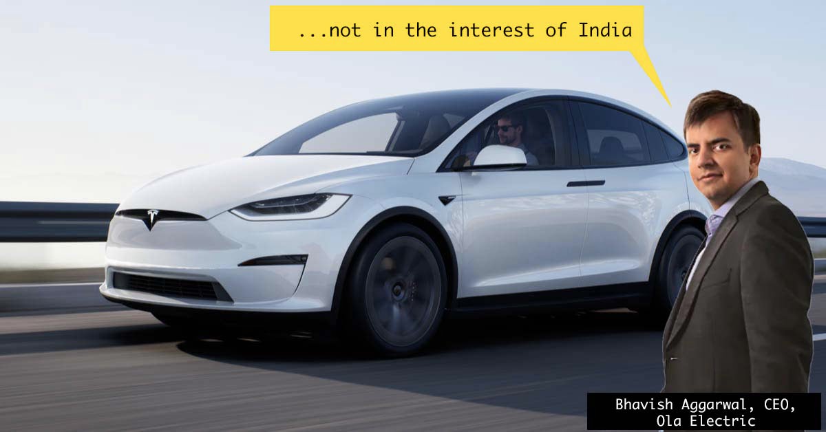 bhavish aggarwal on tesla india launch