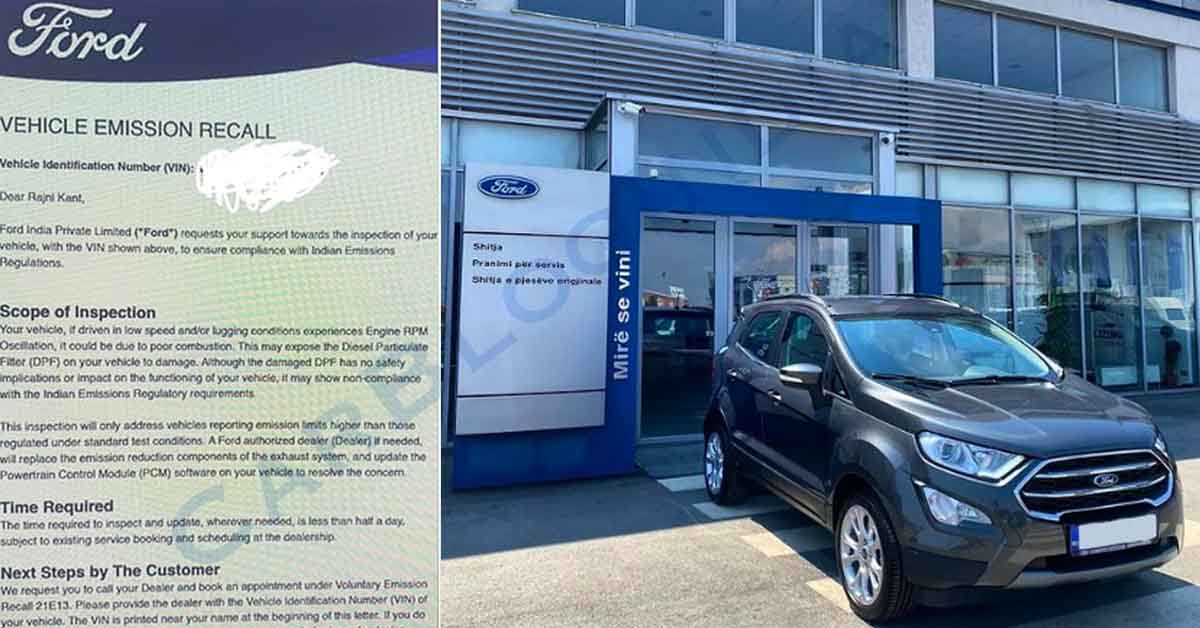 bs6 ford ecosport recall notice