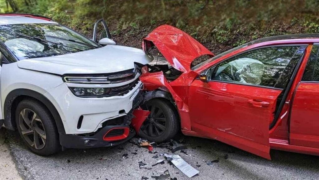 Citroen C5 Aircross Accident with Skoda Octavia