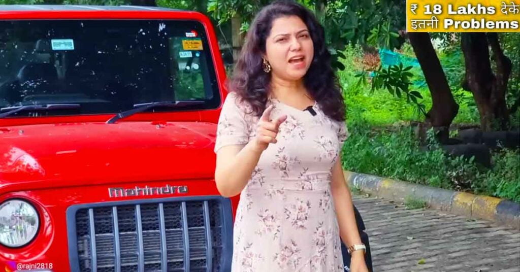 famous vlogger mahindra thar problems
