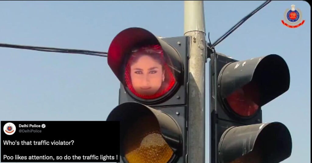 kareena kapoor traffic light delhi police