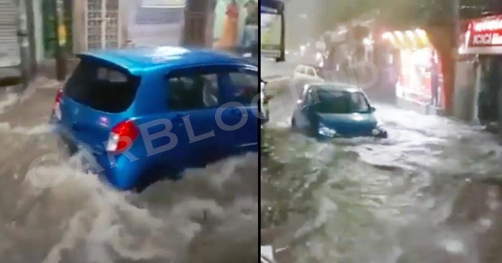 maruti celerio washed away flood