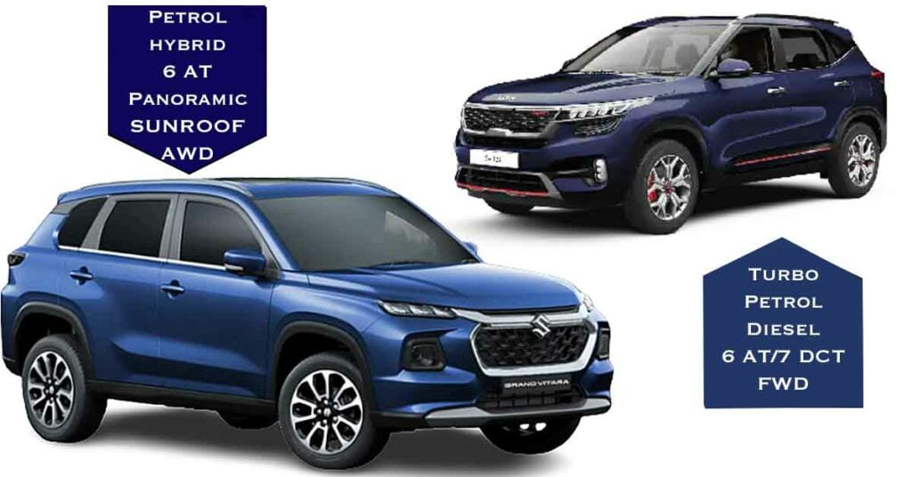 maruti grand vitara vs kia seltos comparison