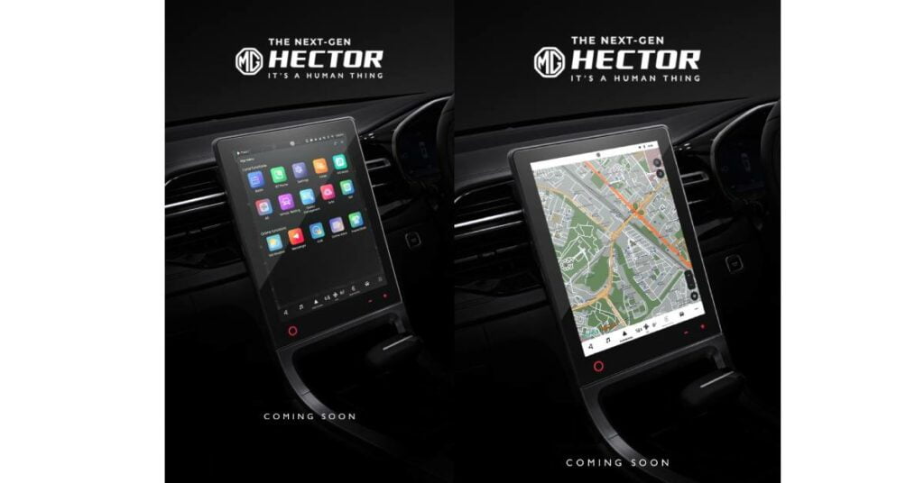 MG Hector Facelift 14-inch Touchscreen Infotainment Display