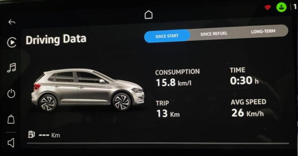 skoda kushaq showing vw polo touchscreen