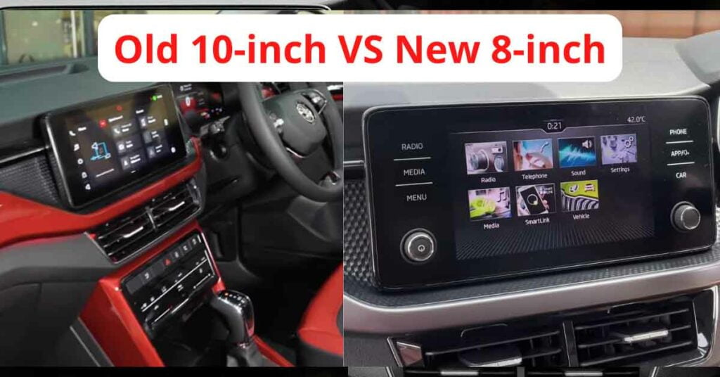 Skoda Kushaq Slavia 10 inch Vs 8 inch Touchscreen Infotainment