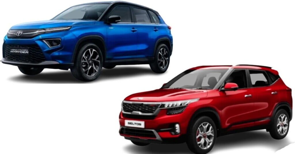 Toyota Hyryder Vs Kia Seltos Comparison Car Blog India Toyota Hyryder Vs Kia Seltos Comparison