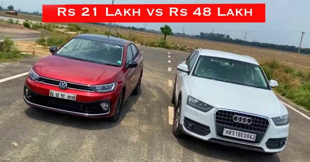 vw virtus vs audi q3 drag race