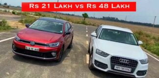 vw virtus vs audi q3 drag race