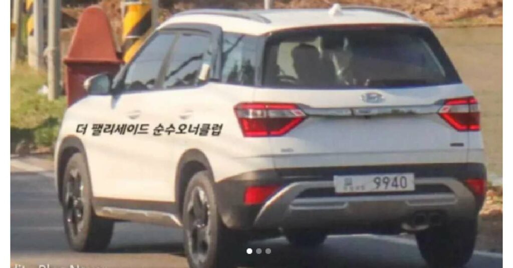 2022 Hyundai Alcazar Facelift Rear Spied