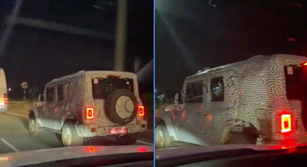 5-door mahindra thar spy images