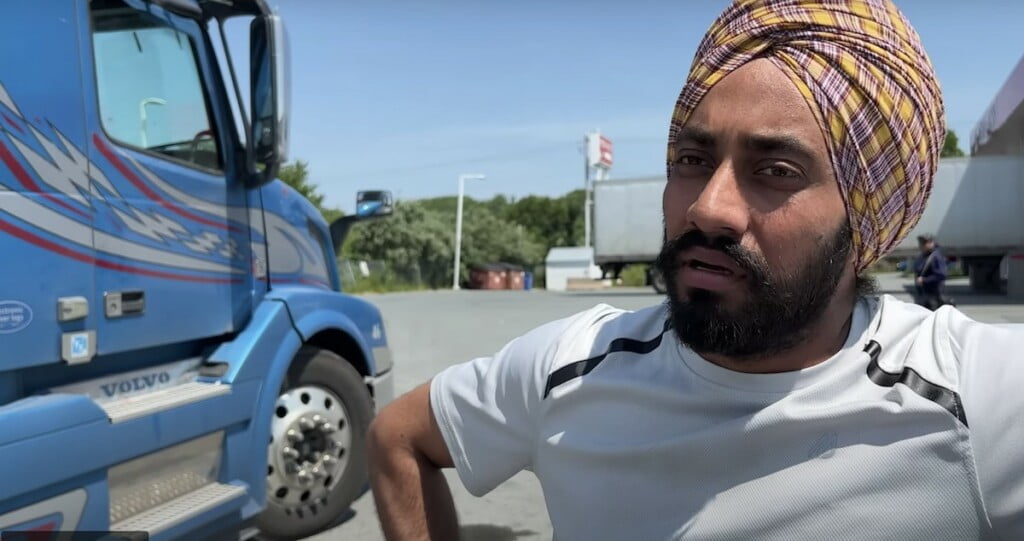 Indian truck driver in Canada