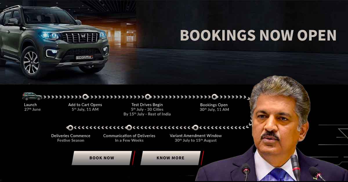 anand mahindra scorpio n booking glitch