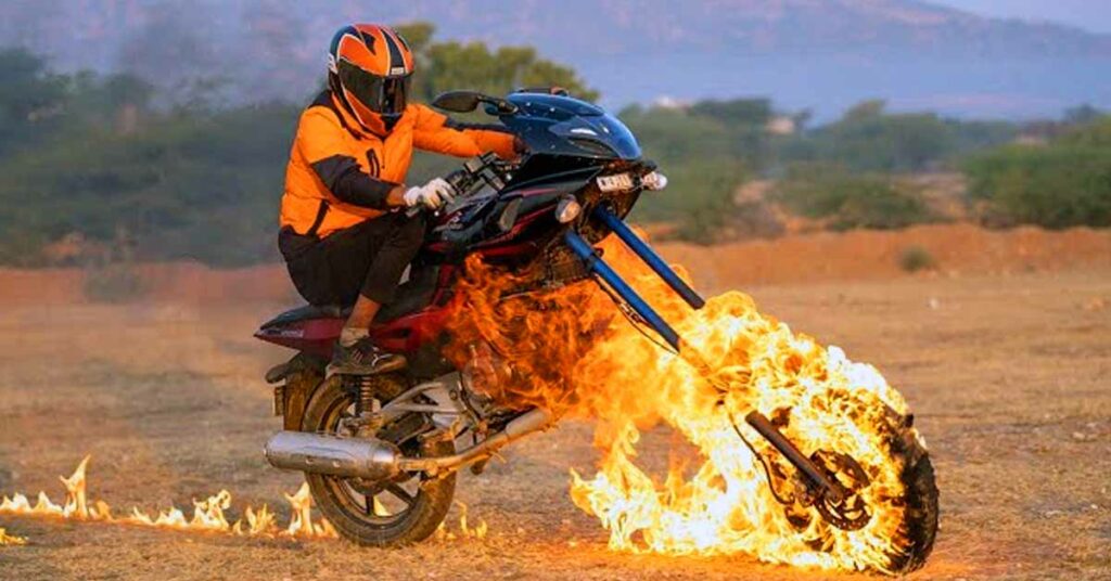 bajaj pulsar 220 ghost rider mod