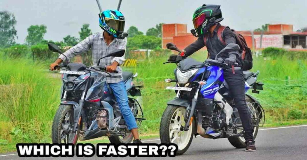 Bajaj Pulsar N250 Vs NS200 Long Drag Race