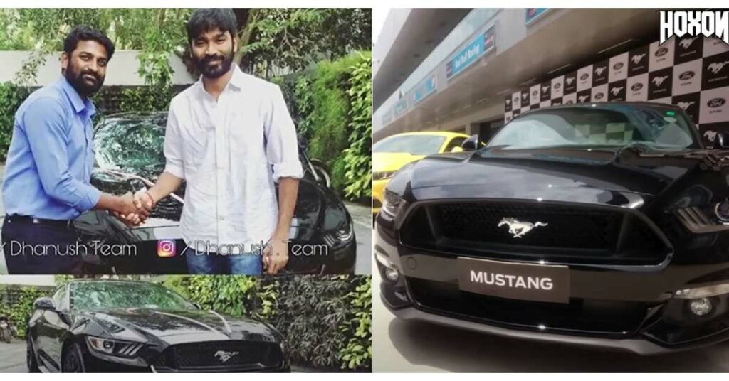 Dhanush and his Black Ford Mustang