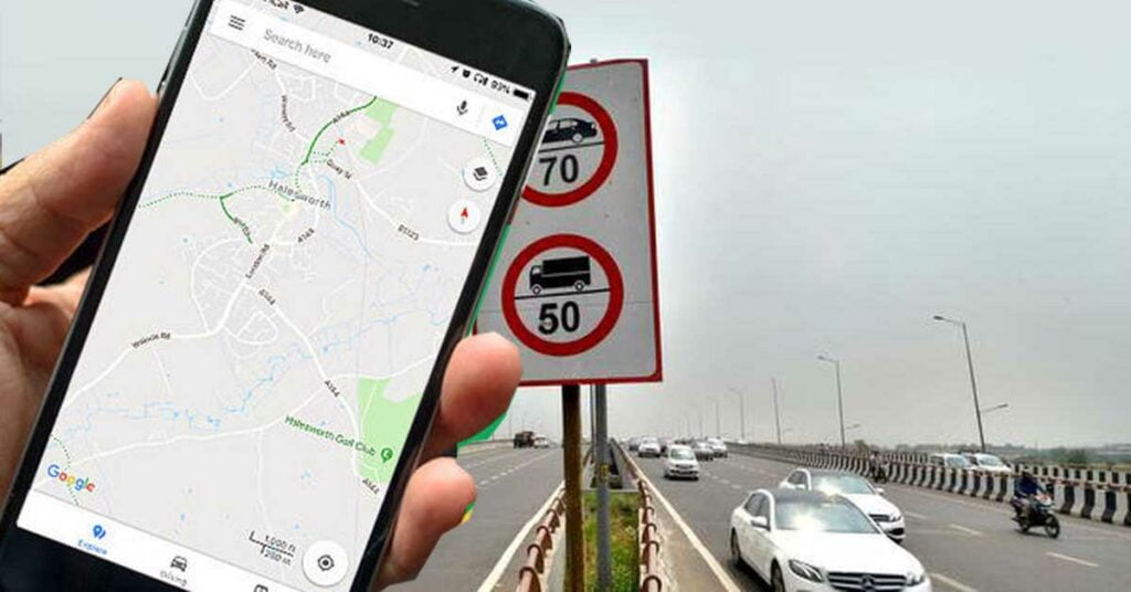 google maps speed limit