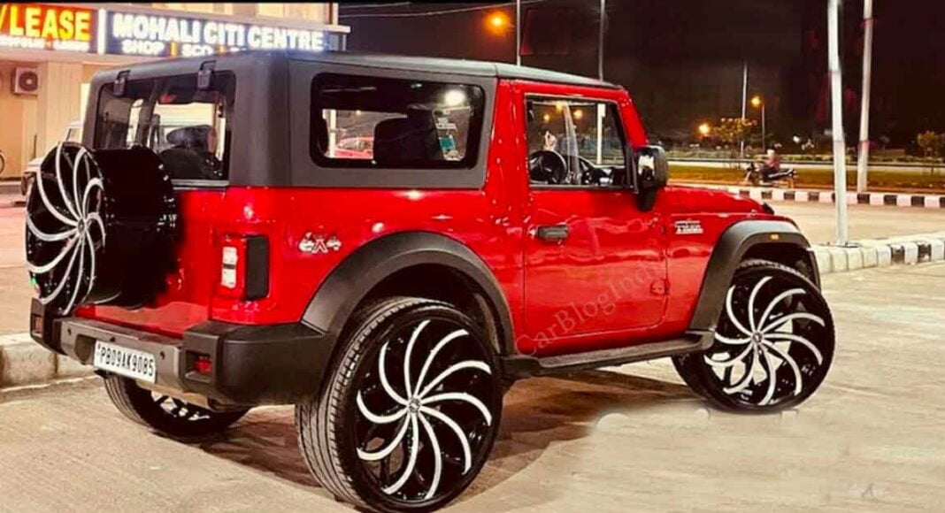 Mahindra Thar with 26inch Alloy Wheels of Rs 4 Lakh