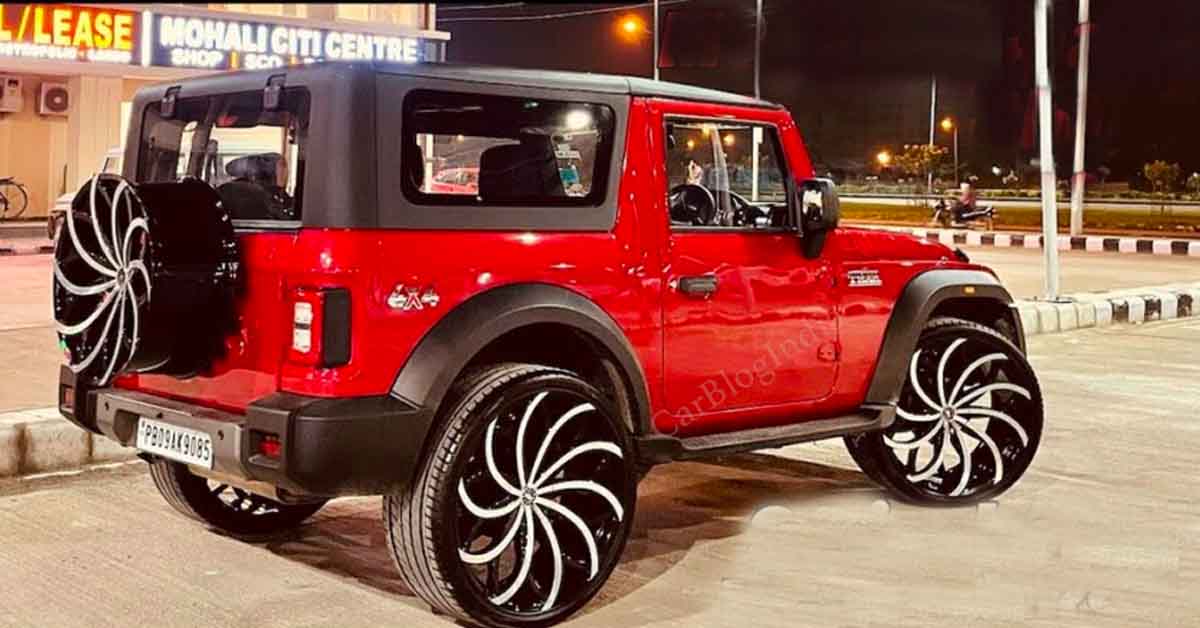 Mahindra Thar with 26 inch Alloy Wheels of Rs 4 Lakh