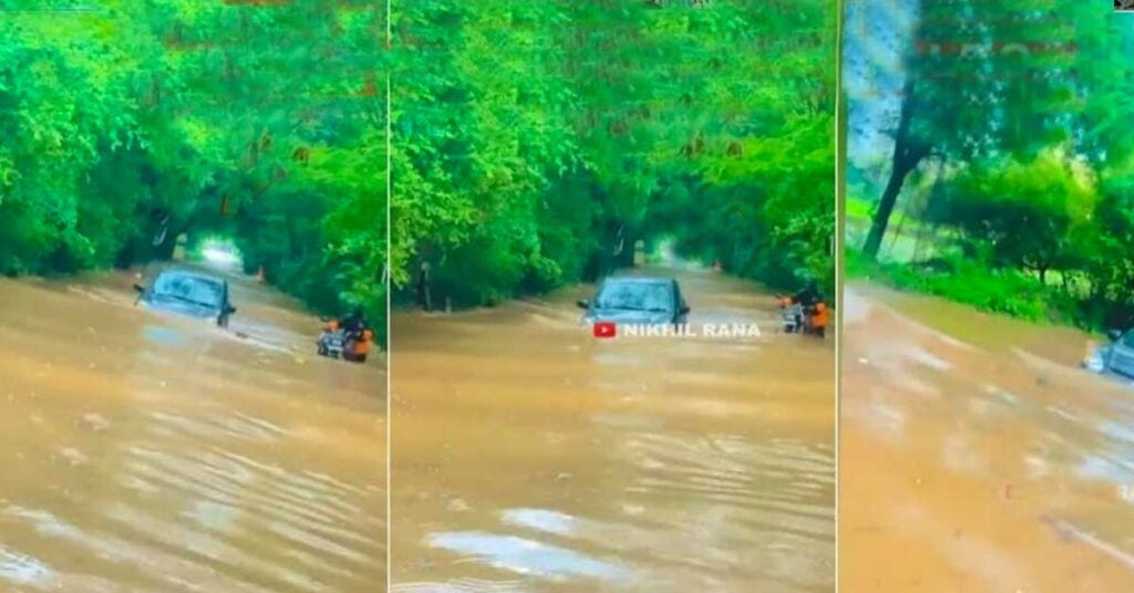 Maruti Alto in Bonnet-Deep Water