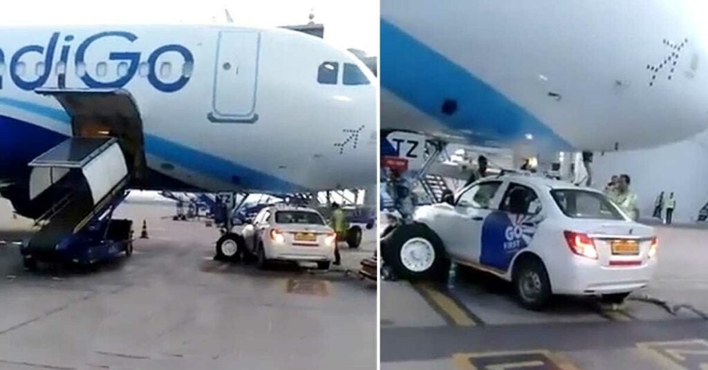 maruti dzire accident indigo airlines delhi airport