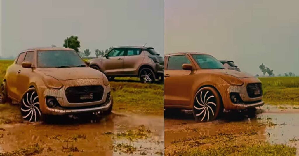 maruti swift 22-inch alloy wheels off-roading