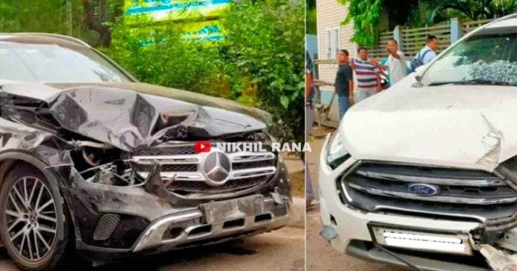 Mercedes GLC and Ford EcoSport Collision