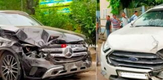 Mercedes GLC and Ford EcoSport Collision