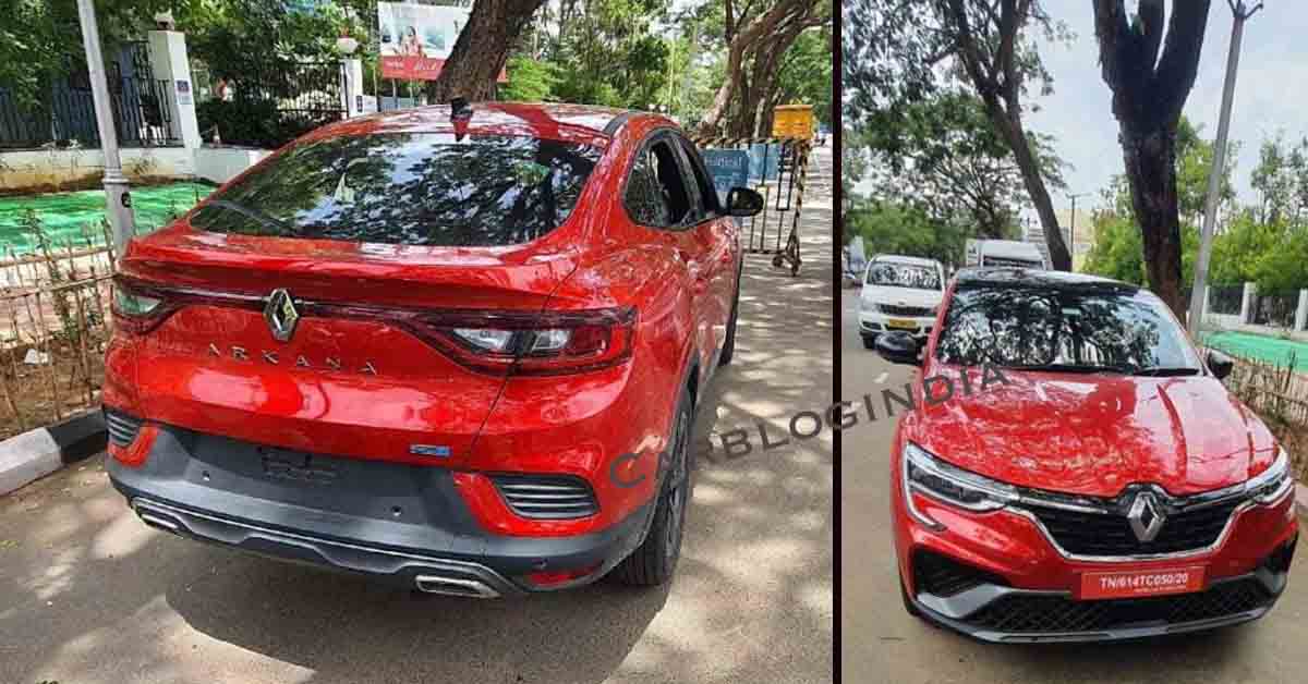 renault arkana maruti grand vitara-rival spy images front rear