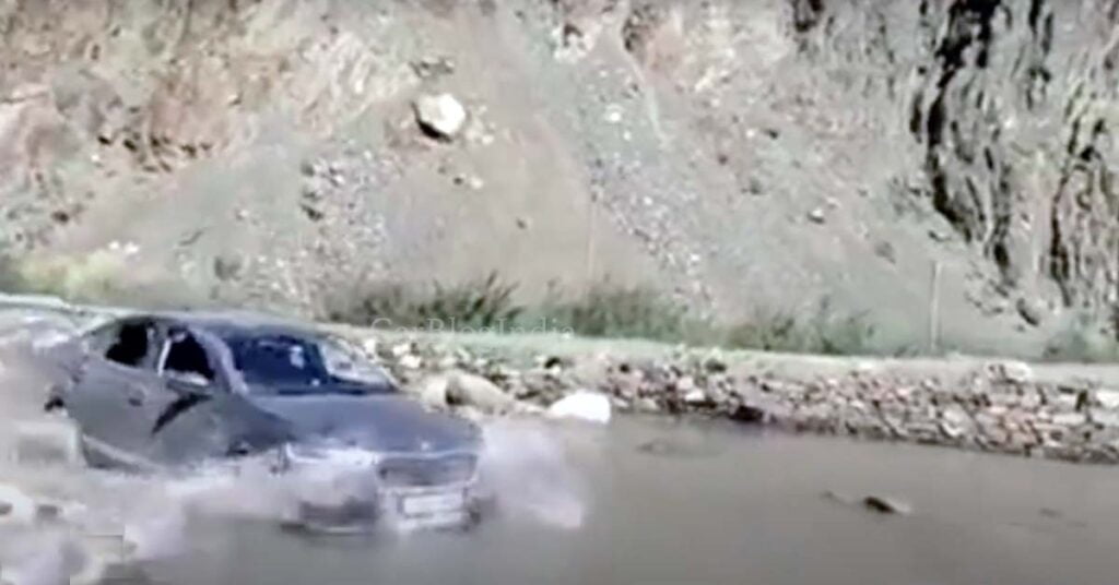 skoda slavia water-wading ladakh