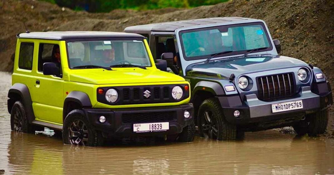 Mahindra Thar and Suzuki Jimny Seen Together For First Time Ever » Car