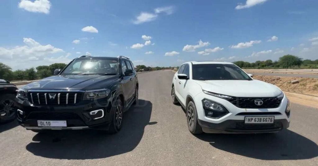 Mahindra Scorpio N vs Tata Harrier Drag Race