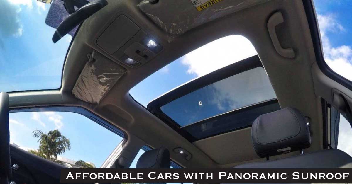 top 5 affordable cars with panoramic sunroof