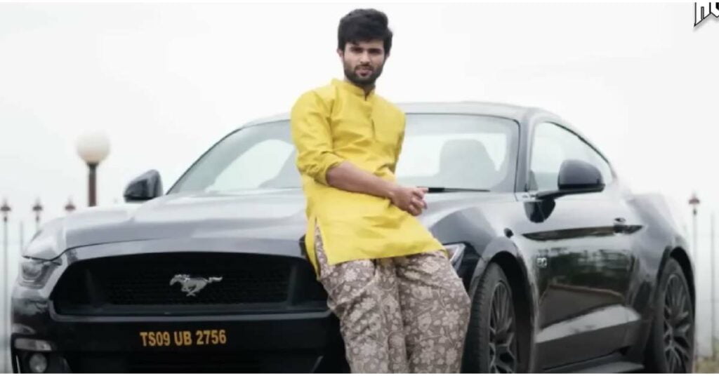 Vijay Devarakonda and his Black Ford Mustang