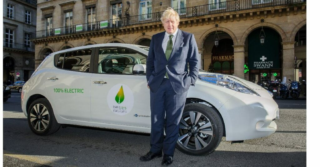Boris Johnson Nissan Leaf