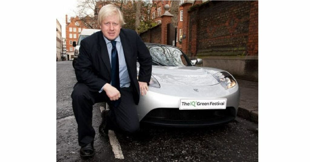 Boris Johnson Tesla