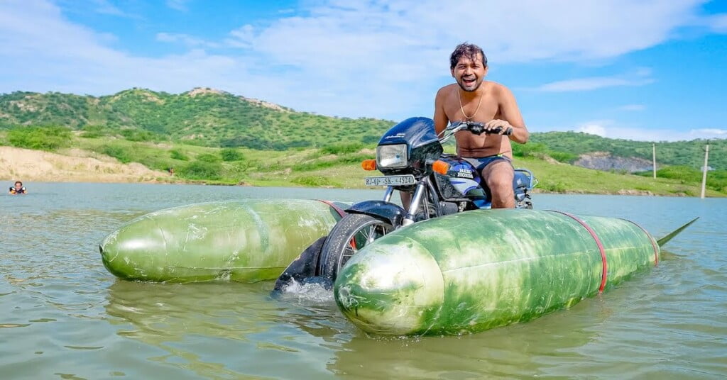 India's First Hero Splendor Turned To A Boat