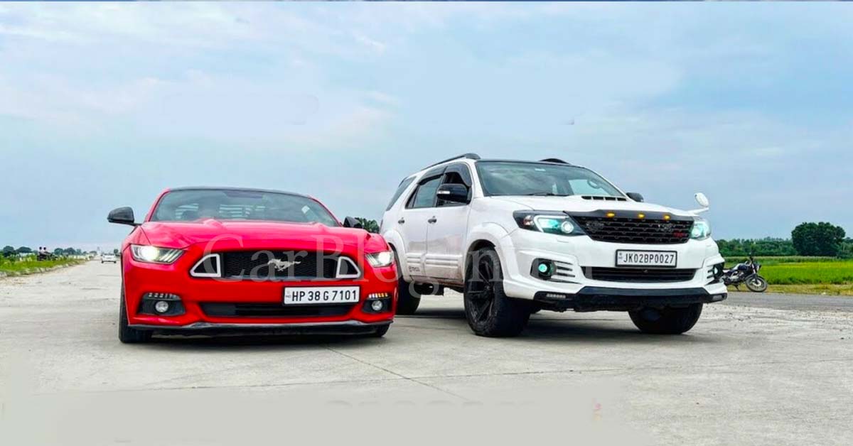 Can Modified Toyota Fortuner Beat Ford Mustang in Drag Race