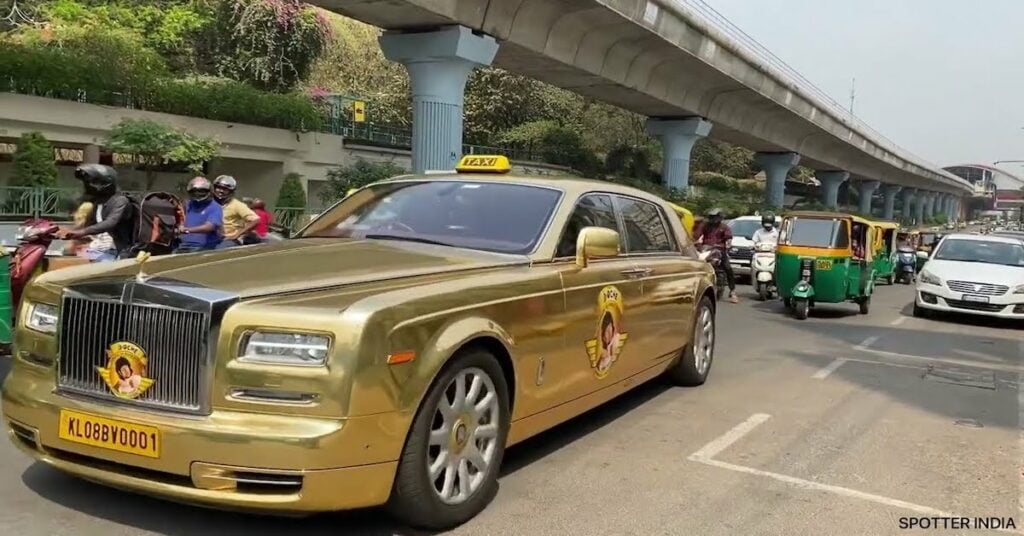 Gold Rolls Royce Phantom Taxi
