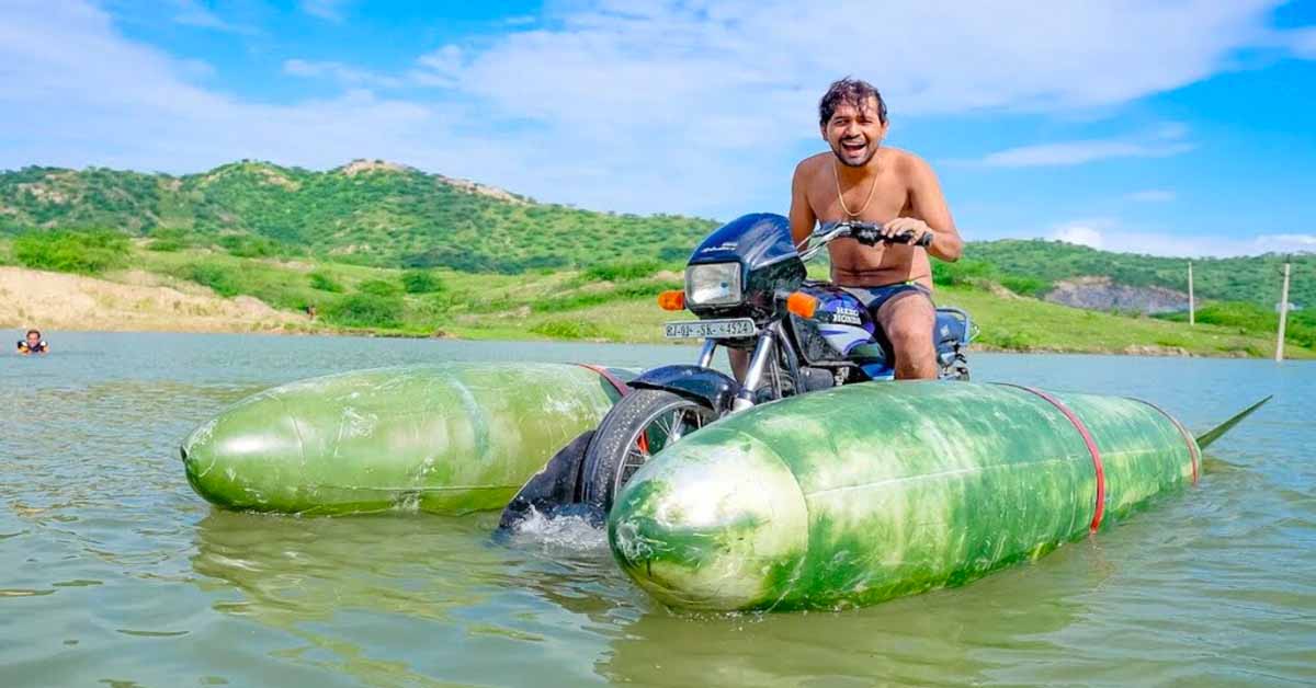 hero splendor modified into boat