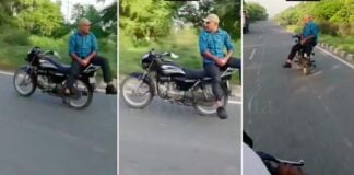 hero splendor riding from pillion seat