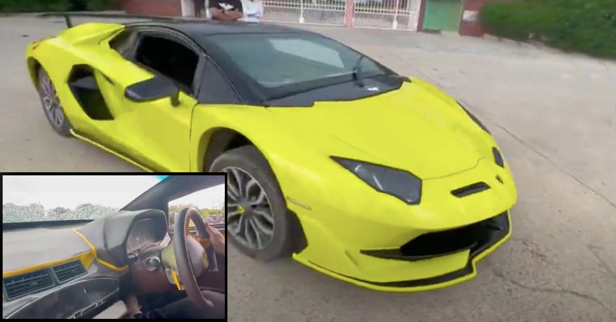 honda civic modified to lamborghini aventador sv